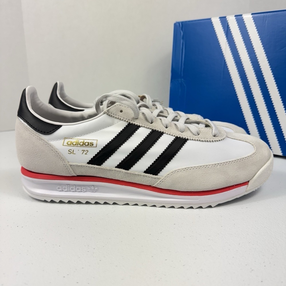 Adidas Men's SL 72 RS Sneakers Cloud White Core Black Grey JS0746 Size 9.5 NEW - Picture 13 of 13
